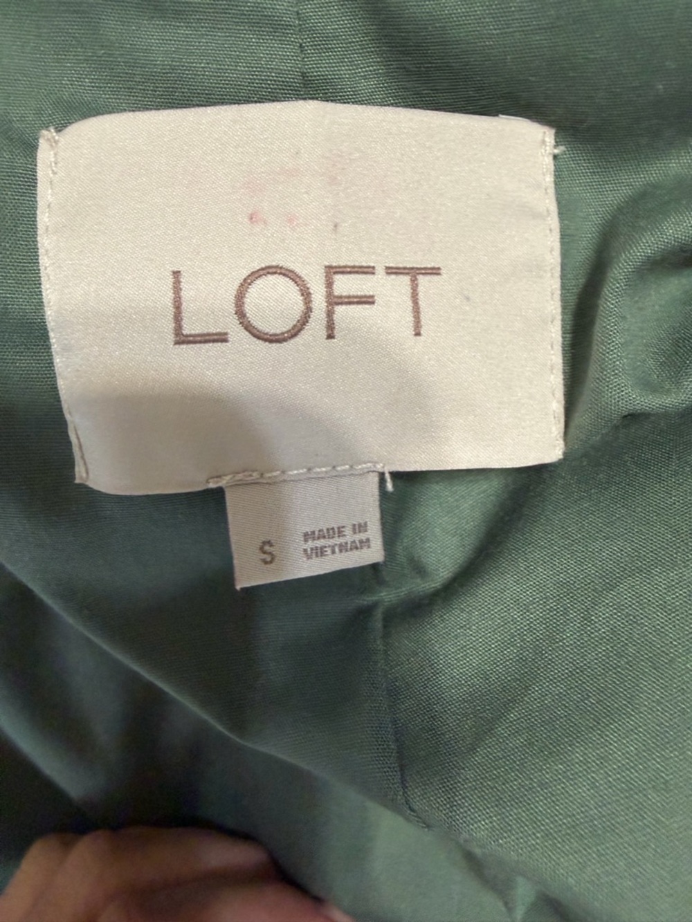 LOFT Quilted Olive Green Bomber Jacket - Picture 6 of 7